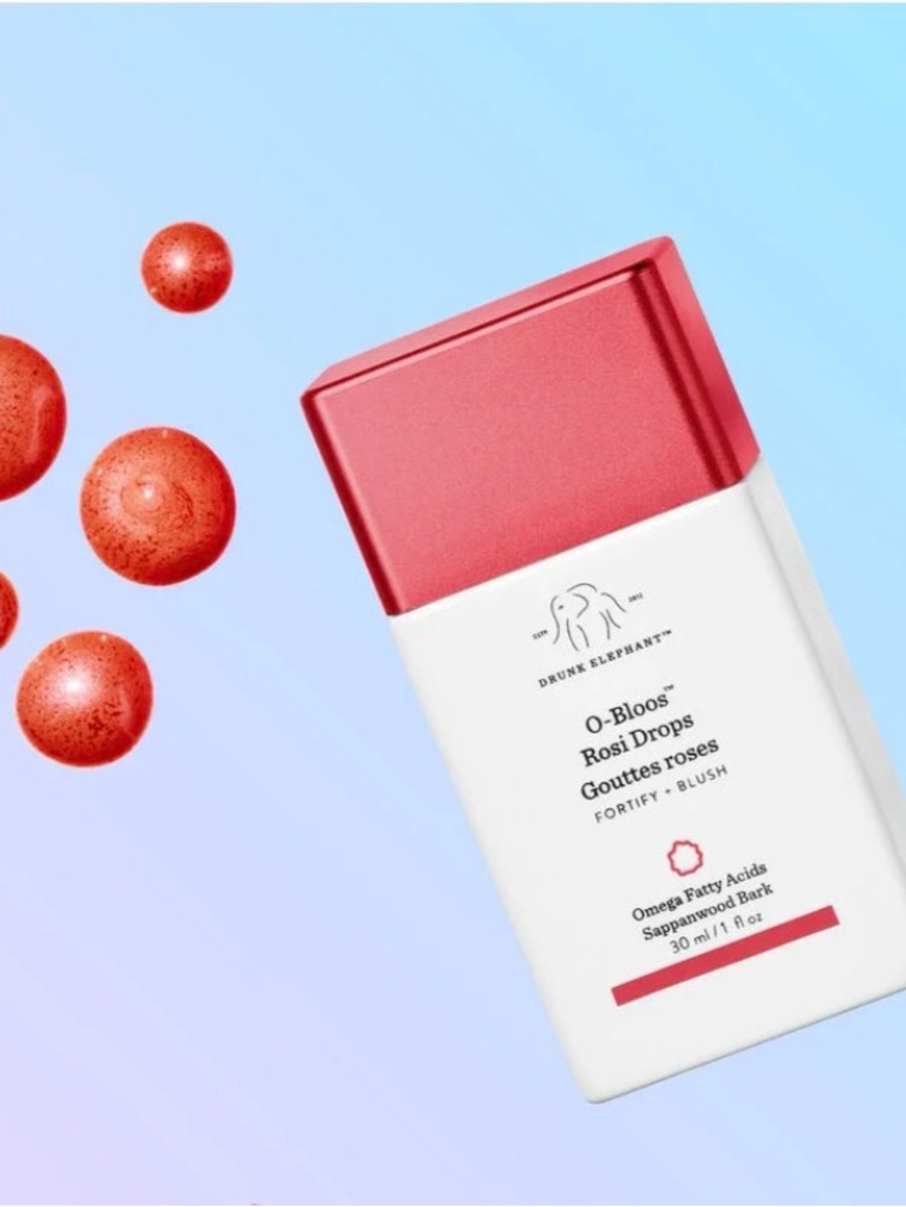 Drunk Elephant O-Bloos Rosi Drops 30ml New in Box w/LaLaRetro Cream Sample